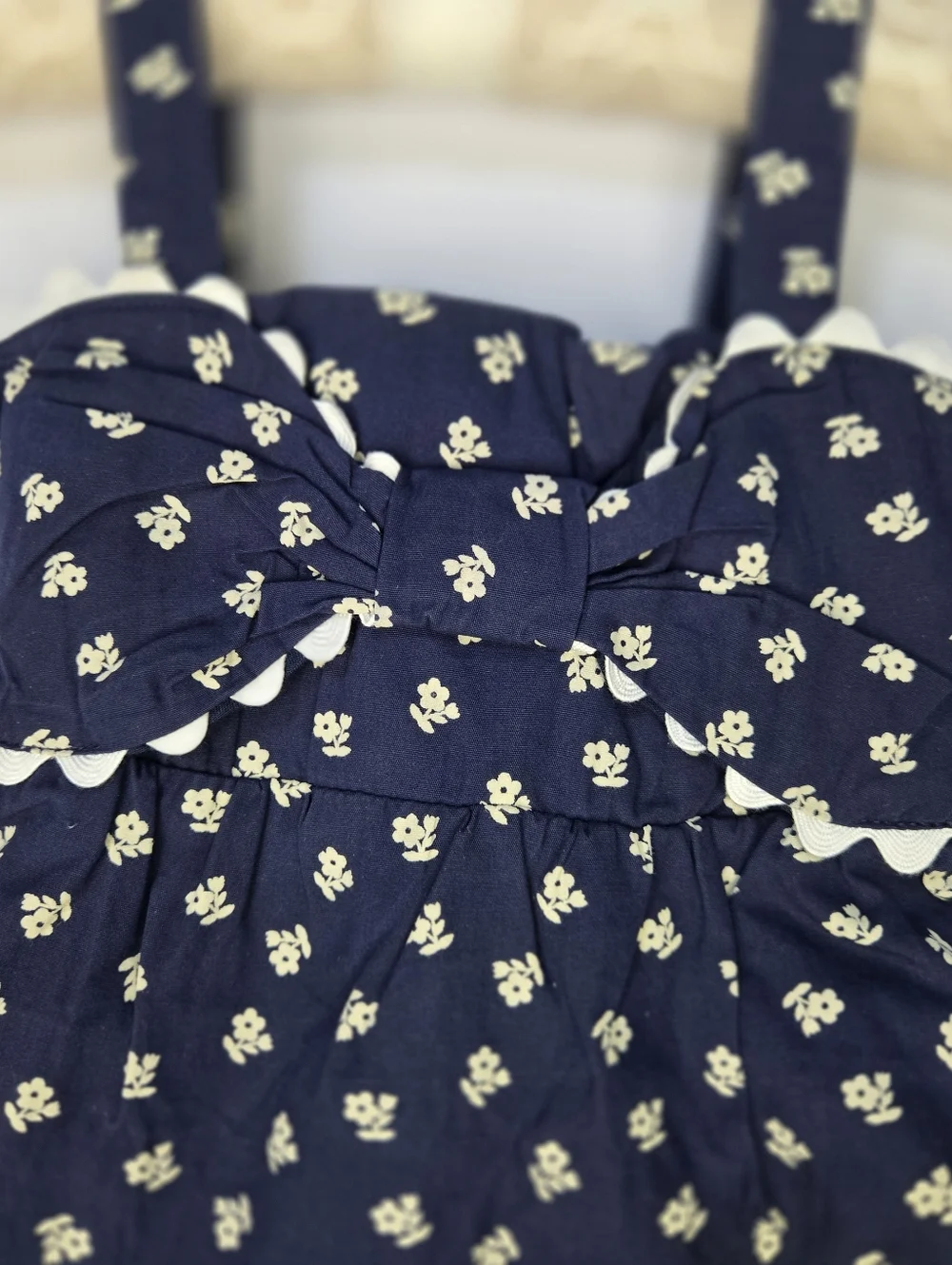Kids 2T BUNDLE- PLACE Denim Jacet & GYMBOREE Navy Floral Sundress W/Undies NWT